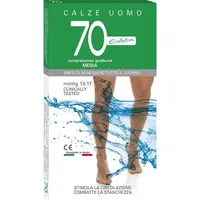 Pánske kompresné ponožky bavlnené -Manon Evolution Cotone 70 den - Kompresný tlak: 13-17 mmHg, Veľkosť: 70d S/M, Farba: modré