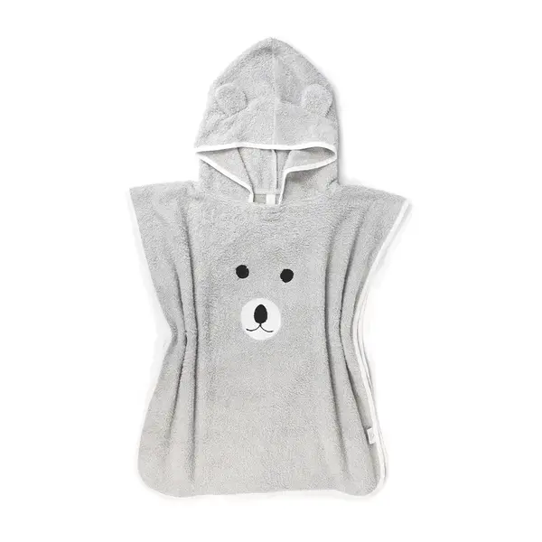 Detské kúpacie pončo sivý macko