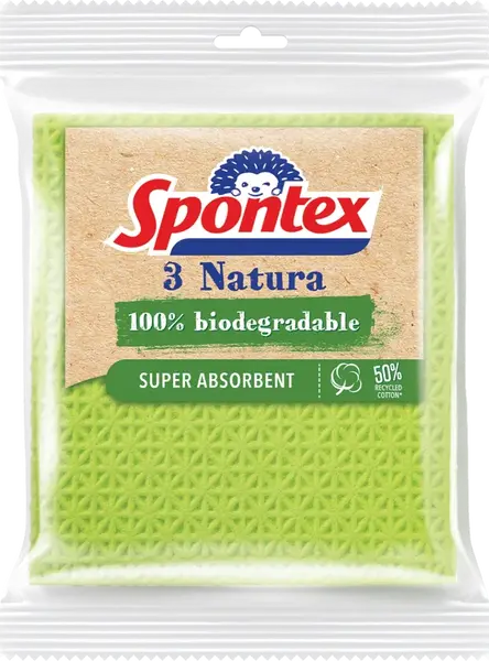 Spontex Natura houbová utěrka 3ks