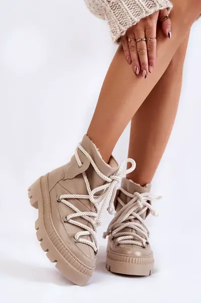 Boto Dámské módní sněhule Béžove Kallen