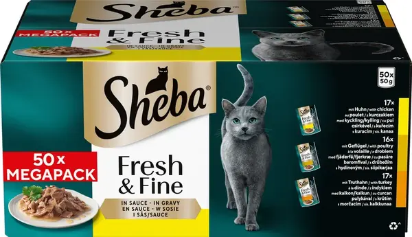SHEBA Kapsička pre mačky Fresh&Fine Hydina