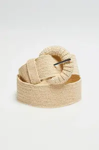 Marisse Beige Belt With Buckle