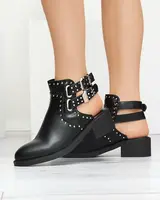 Resti Black women's boots with cutouts Dlagona