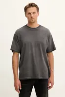 Bavlněné tričko Levi's pánské, šedá barva, A0637