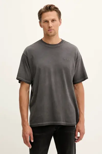 Bavlněné tričko Levi's pánské, šedá barva, A0637