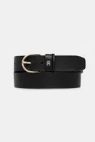 Kožený pásek Tommy Hilfiger dámský, černá barva, AW0AW17757