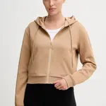 Mikina Guess PEONY dámská, béžová barva, s kapucí, hladká, V5YQ06 KBSL2