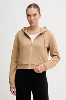 Mikina Guess PEONY dámská, béžová barva, s kapucí, hladká, V5YQ06 KBSL2