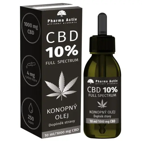 Pharma Activ Konopný olej CBD 10% 1000 mg 10 ml
