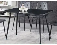 Jídelní stůl Agne 120x80 cm, černý mramor