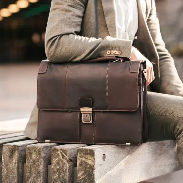 Pánská kožená aktovka The Chesterfield Brand Stutgart - hnědá