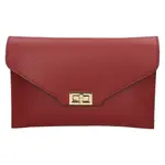 Dámska kožená crossbody kabelka Italia Martes - tmavo červená