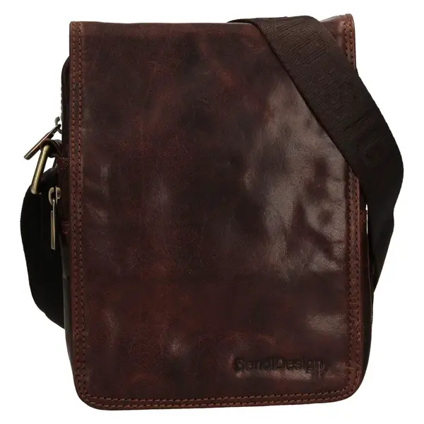 Pánska kožená taška cez rameno SendiDesign Tomes - hnedá