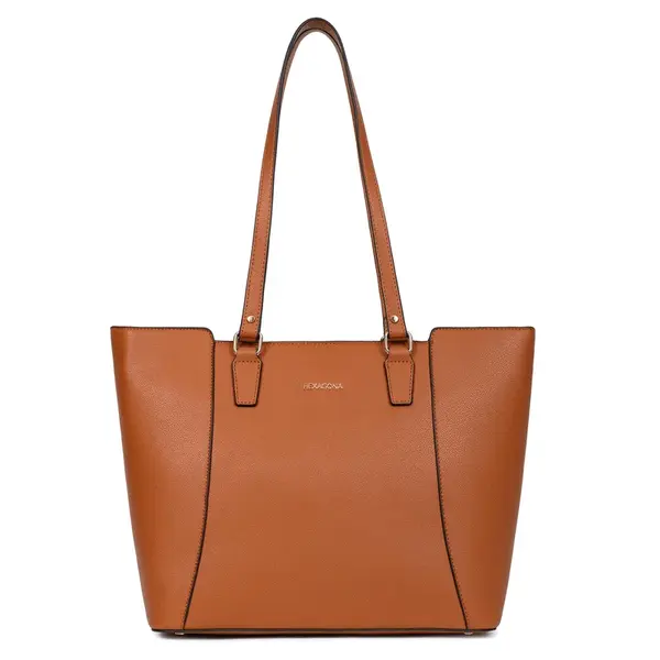 Dámska elegantná kabelka Hexagona Belén - koňak