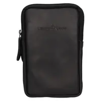 Kožená taška na mobil a doklady Greenwood Nance - čierna