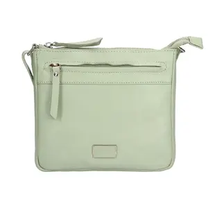Dámska kožená crossbody kabelka Lagen Hesper - zelená