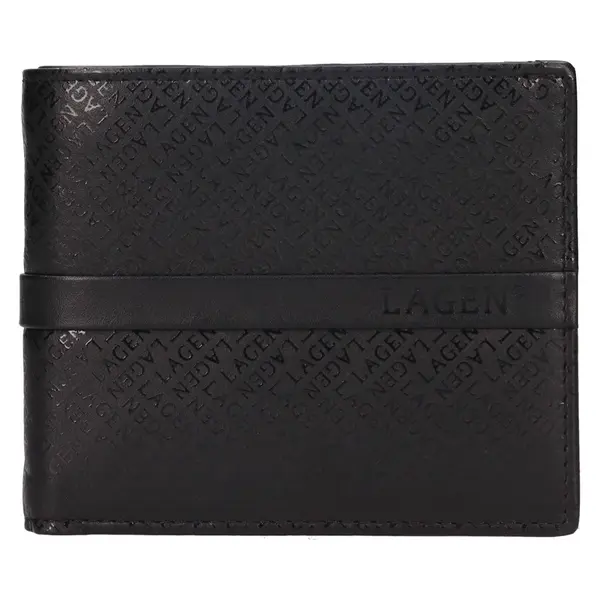 Pánska kožená peňaženka Lagen Hurty - čierna