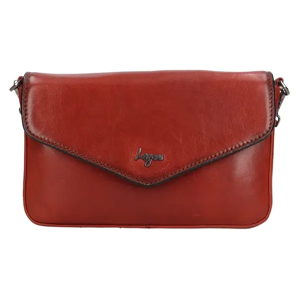 Dámská kožená crossbody kabelka Lagen Rikke - koňak