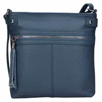 Dámská kožená crossbody kabelka Italia Laura - modrá