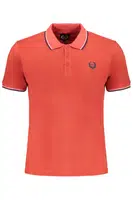 GIAN MARCO VENTURI MEN'S RED SHORT SLEEVED POLO SHIRT