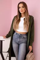 Pelerína s kapucí oversize khaki