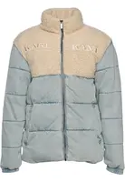 Karl Kani Zimná bunda  béžová / modrá denim / biela