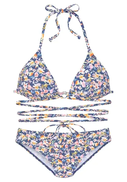 BUFFALO Bikiny  modrá / svetložltá / oranžová / ružová