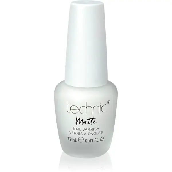 Technic Cosmetics Matte Nail Varnish dlouhotrvající lak na nehty s matným efektem odstín White 12 ml
