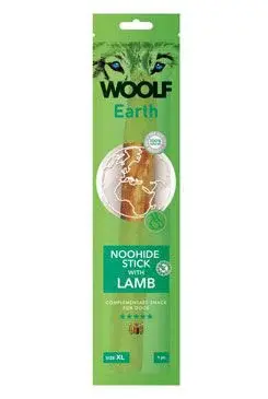 Woolf pochoutka earth noohide XL stick with lamb 85g
