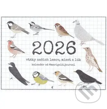 Kalendár 2026 Vtáky (nástenný) - Lucia Barabasová