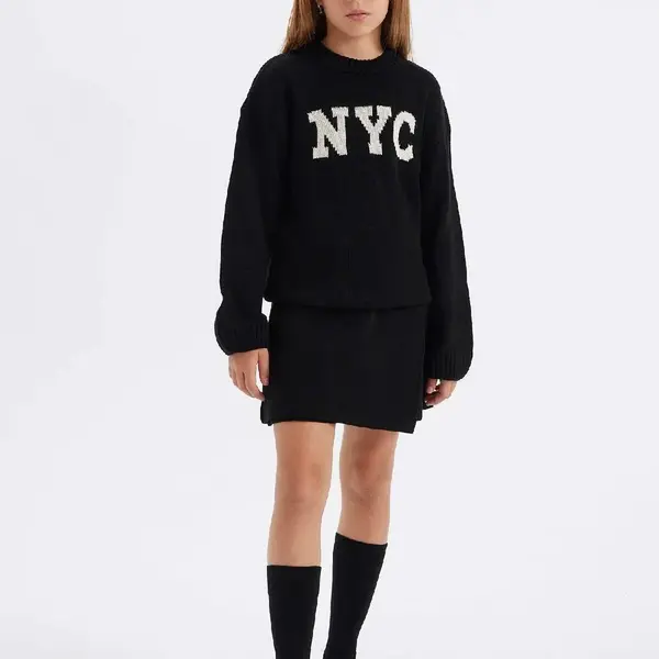 DEFACTO Girl Black Basic Knit School Shorts Skirt