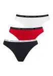 Tommy Hilfiger Underwear Tangá  námornícka modrá / tmavočervená / čierna / biela