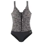 LASCANA Formujúce plavky 'Powder'  brokátová / čierna / biela