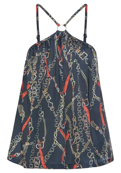 LASCANA Top  námornícka modrá / koňaková / sivá / červená