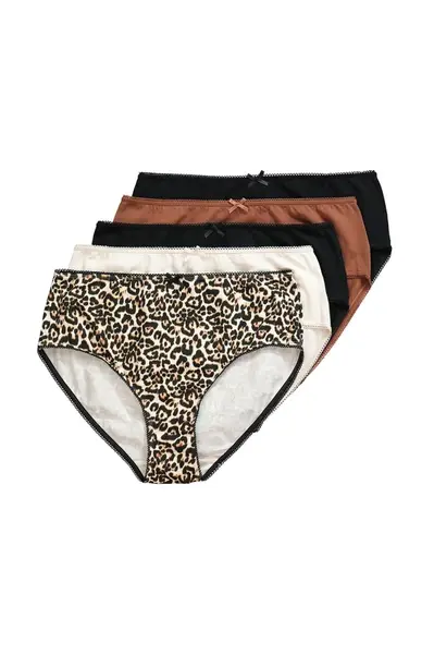 Ulla Popken Nohavičky  hrdzavohnedá / čierna / biela