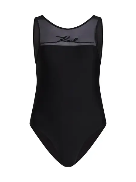 Karl Lagerfeld Jednodielne plavky  čierna