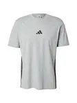ADIDAS PERFORMANCE Tričko  sivá melírovaná / biela