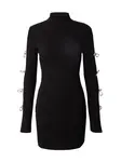 Hoermanseder Pletené šaty  čierna / strieborná