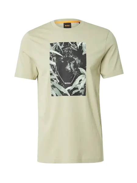 BOSS Tričko 'Animali'  svetlosivá / svetlozelená / čierna / biela