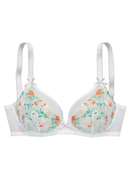 LASCANA Podprsenka  béžová / zelená / oranžová / biela