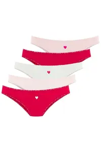 LASCANA Nohavičky  ružová / purpurová / biela