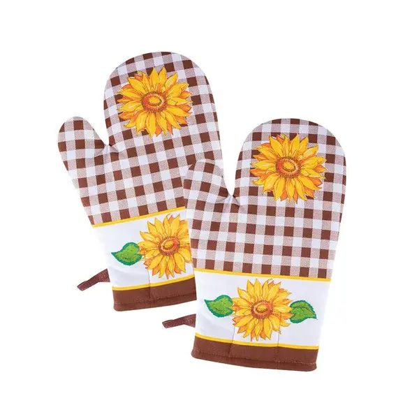 Chňapka SLUNEČNICE hnědá, sada 2 ks