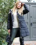 Resti Black Women's Long Winter Jacket with Synthetic Insulation - Clothing