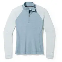 Smartwool W CLASSIC THERMAL MERINO BL 1/4 ZB Dámské triko, světle modrá, velikost