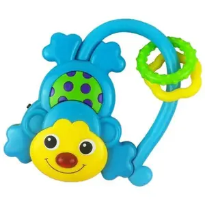 BABY MIX OPIČKA Dětské chrastítko, modrá, velikost