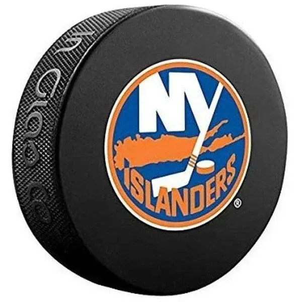 INGLASCO NEW YORK ISLANDERS LOGO BLISTER Fanouškovský hokejový puk, černá, velikost