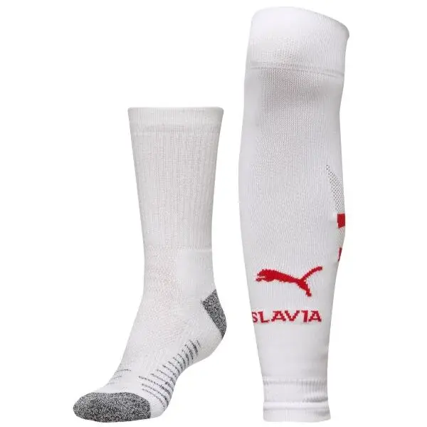 Puma TEAM SKS GRAPHIC SOCKS PROMO Fotbalové štulpny, bílá, velikost 39-42