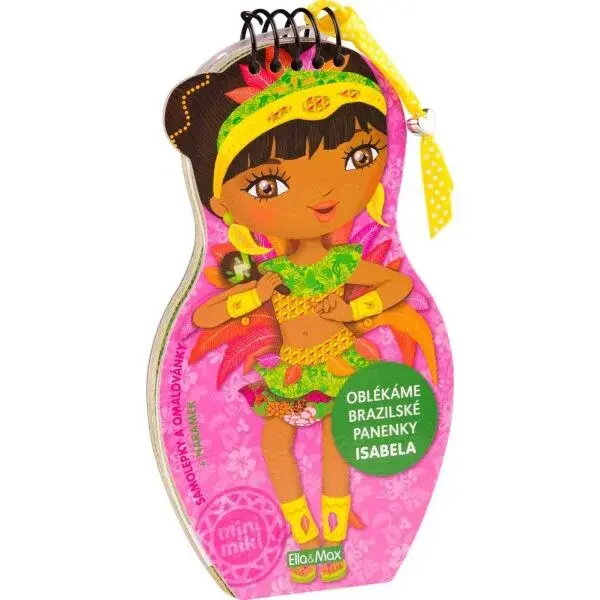 ELLA & MAX ISABELA Oblékáme brazilské panenky - omalovánky, mix, velikost