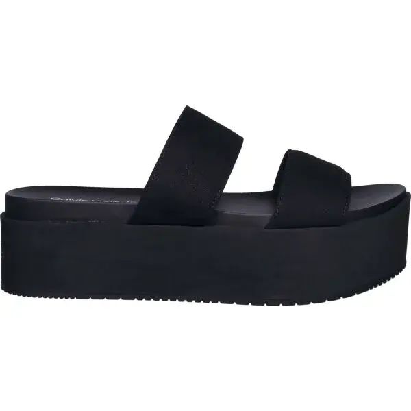 Calvin Klein FLATFORM SANDAL WEBBINGIN Dámské sandály, černá, velikost