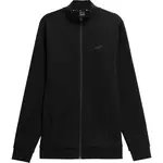 4F SWEATSHIRT-FULL ZIP Pánská mikina na zip, černá, velikost